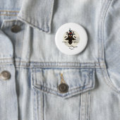 Owl Halloween Ronde Button 5,7 Cm (In situ)