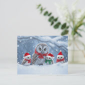 Owl Happy Holidays Cute and Fun Feestdagenkaart (Staand voorkant)