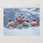 Owl Happy Holidays Cute and Fun Feestdagenkaart (Voorkant)