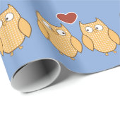Owl hardeliefde valentijn cadeaupapier (Rol Hoek)