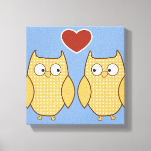 Owl hartliefde kind canvas