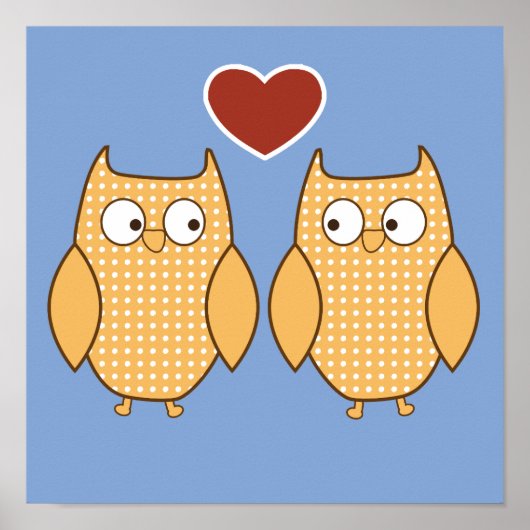 Owl hartliefde kind kamer poster (Voorkant)