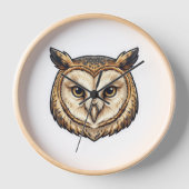 Owl head designed wall watch (Voorkant)