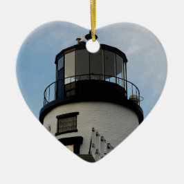 OWL HEAD LIGHTHOUSE KERAMISCH ORNAMENT