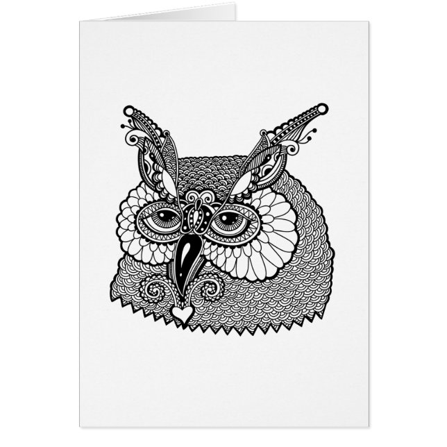 Owl Head Zendoodle (Voorkant)