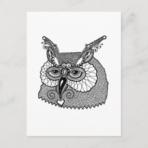 Owl Head Zendoodle Briefkaart