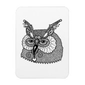 Owl Head Zendoodle Magneet (Verticaal)