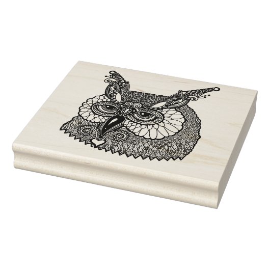 Owl Head Zendoodle Rubberstempel (Stempel)