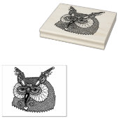 Owl Head Zendoodle Rubberstempel (Gestempeld)