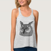 Owl Head Zendoodle Tanktop (Voorkant)