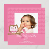 Owl HEARTS - Valentijnse fotokaart Kaart (Voorkant / Achterkant)