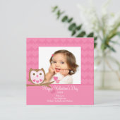 Owl HEARTS - Valentijnse fotokaart Kaart (Staand voorkant)