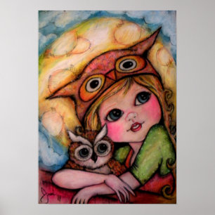 Owl heeft alleen maar ogen voor jou - Owl Art Poster