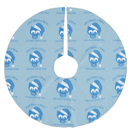 Owl heeft blauw Kerstmis zonder jou Kerstboom Rok