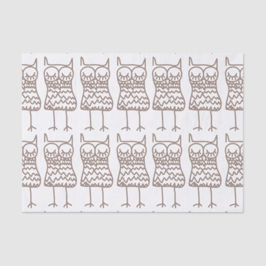 Owl herhaal patroon tissuepapier (Voorkant)