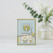 Owl Herinneringskaart Visitekaartje (Staand voorkant)