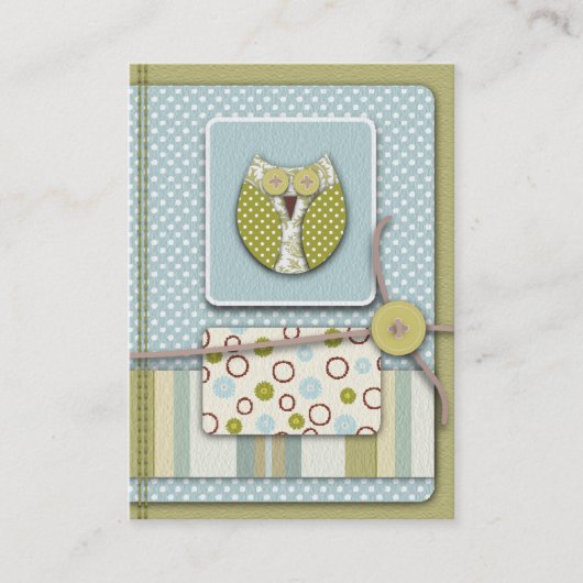 Owl Herinneringskaart Visitekaartje (Voorkant)