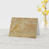 Owl Hieroglyph Detail, Hatshepsut Temple, Egypte Kaart (Gele Bloem)