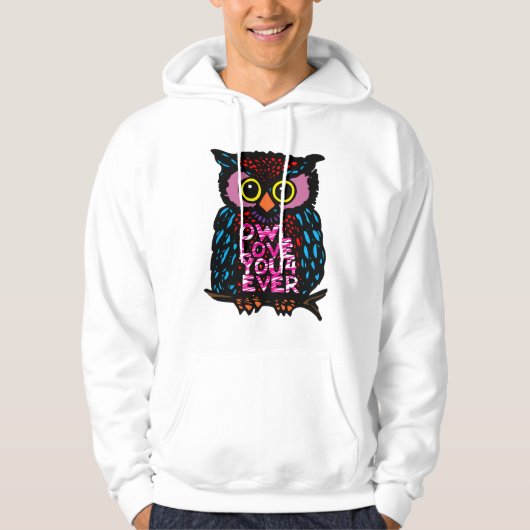 OWL HOOR JE 4 EVEN HOODIE (Voorkant)