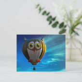 Owl Hot Air Ballon Briefkaart (Staand voorkant)