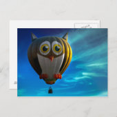 Owl Hot Air Ballon Briefkaart (Voorkant / Achterkant)