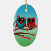 Owl houdt van ovaal Ornament (Rechts)