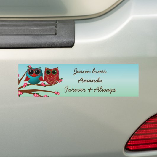 Owl houdt van u-Bumpersticker Bumpersticker (Op auto)