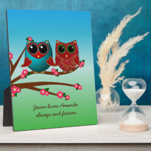 Owl houdt van u-Foto Plaque Fotoplaat