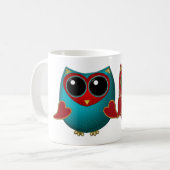 Owl houdt van u-Koffee Mok (Voorkant links)