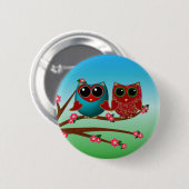 Owl houdt van u-Pins Ronde Button 5,7 Cm (Voorkant /achterkant)