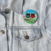 Owl houdt van u-Pins Ronde Button 5,7 Cm (In situ)