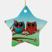 Owl houdt van u-Ster Ornament (Voorkant)