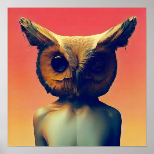 Owl Humanoid Poster