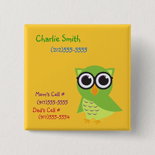 Owl Identification Button (Voorkant)