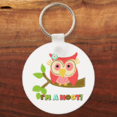 Owl ik ben een Hoot Sleutelhanger (Voorkant)