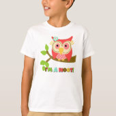 Owl ik ben een Hoot T-shirt (Voorkant)