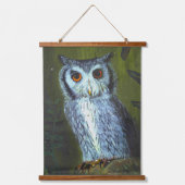 Owl illustratie in acryl hangend wandkleed (Voorkant)