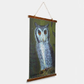 Owl illustratie in acryl hangend wandkleed (Gebogen)