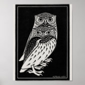  Owl Illustratie Poster (Voorkant)
