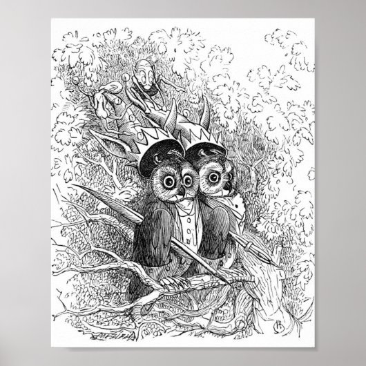  Owl Illustratie Poster (Voorkant)