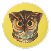  owl illustration advertence keramische knop (Voorkant)