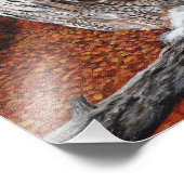 Owl in Autumn Forest Fine Art  Foto Afdruk (Hoek)