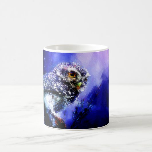 Owl in blauwe Mok (Center)