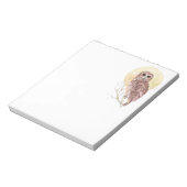 Owl in de boom met Waterverf van de maan, dierlijk Notitieblok (Linkerzijde)