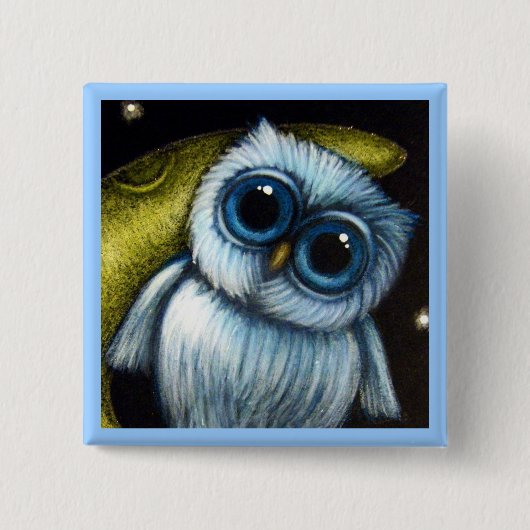 Owl in de Maan past Button aan (Voorkant)