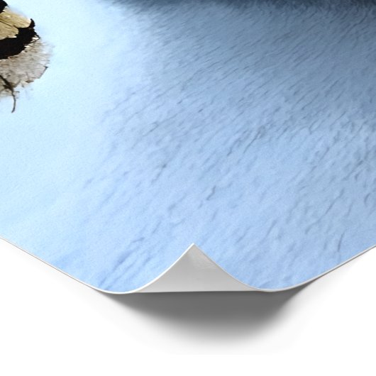 Owl in de sneeuwberg | AI Art Poster (Hoek)