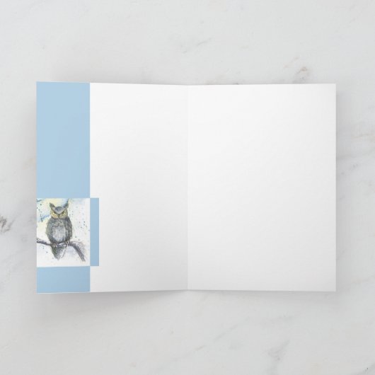 Owl in de sneeuwwinter gevouwen (Binnen)