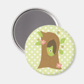 Owl in een boom magneet (Voorkant / Achterkant)