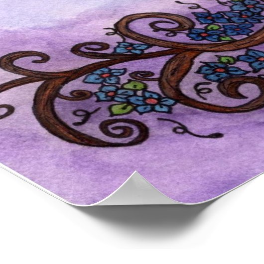 Owl in een boom poster (Hoek)