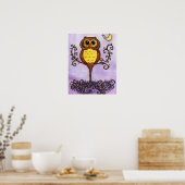 Owl in een boom poster (Keuken)